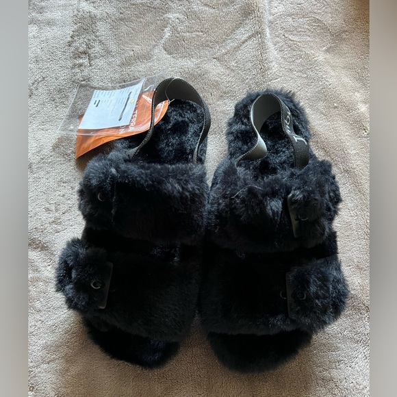Saville Faux Fur Slingback Slipper Woman Size 6 - Picture 1 of 5